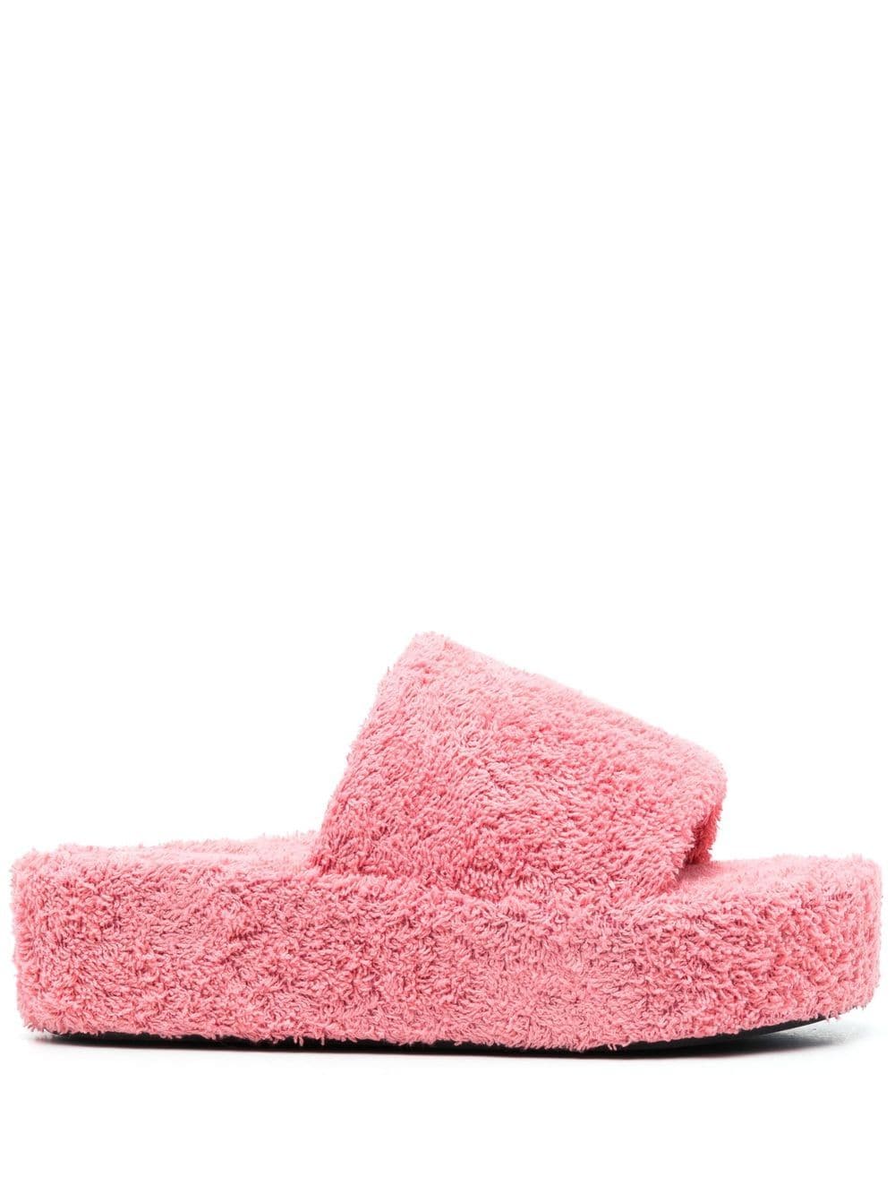 Balenciaga Rise soft towel slide - Pink von Balenciaga