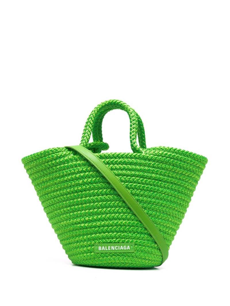 Balenciaga small Ibiza basket bag - Green von Balenciaga