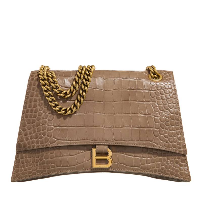 Balenciaga Schultertasche - Crush Medium Chain Bag - Gr. unisize - in Braun - für Damen von Balenciaga