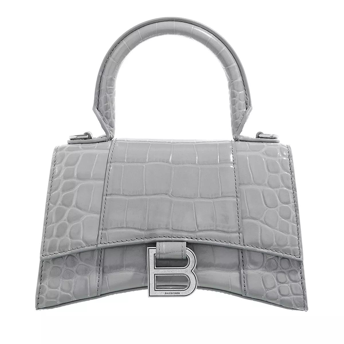 Balenciaga Schultertasche - Hourglass Top Handle XS Shoulder Bag - Gr. unisize - in Grau - für Damen von Balenciaga