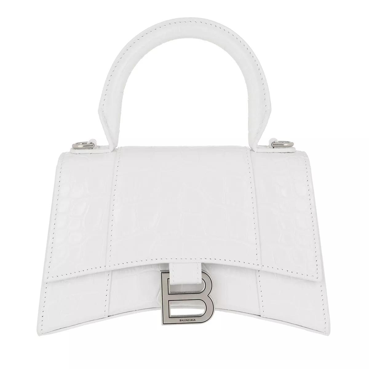 Balenciaga Schultertasche - Hourglass Top Handle XS Shoulder Bag - Gr. unisize - in Weiß - für Damen von Balenciaga