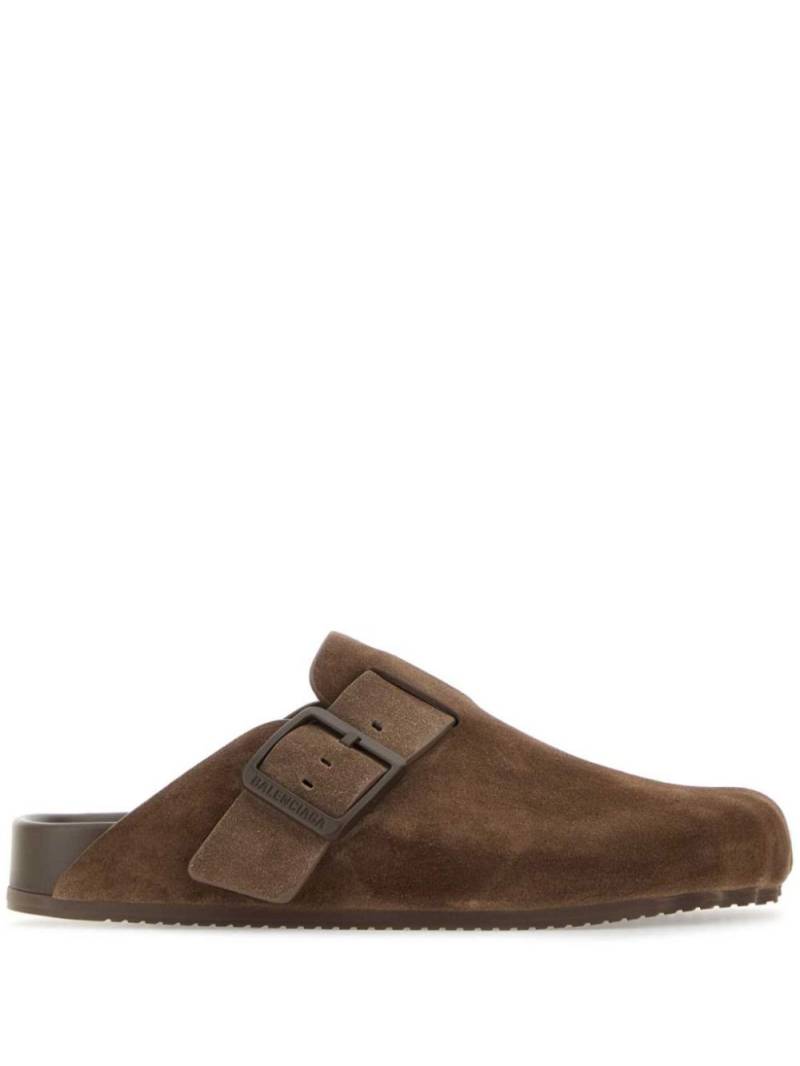 Balenciaga Sunday suede mules - Brown von Balenciaga