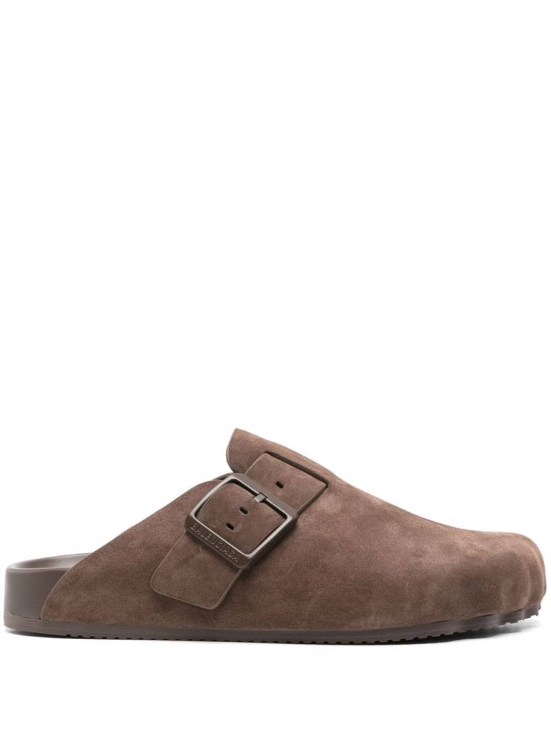 Balenciaga Sunday suede mules - Brown von Balenciaga