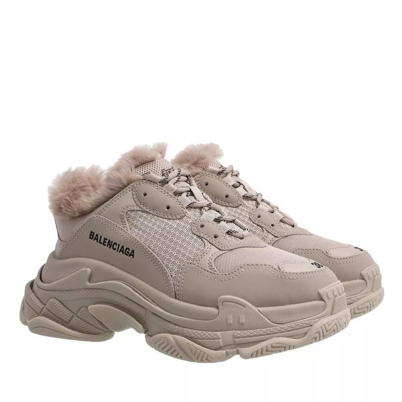 Balenciaga Sneaker - Triple S Sneakers Fake Fur - Gr. 41 (EU) - in Beige - für Damen von Balenciaga