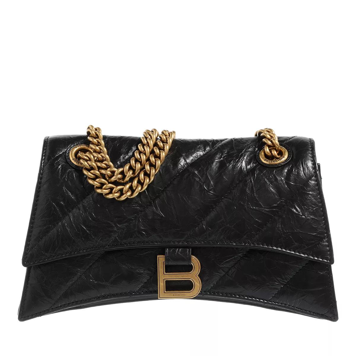 Balenciaga Umhängetasche - Crush Small Bag With Chain Quilted - Gr. unisize - in Schwarz - für Damen von Balenciaga