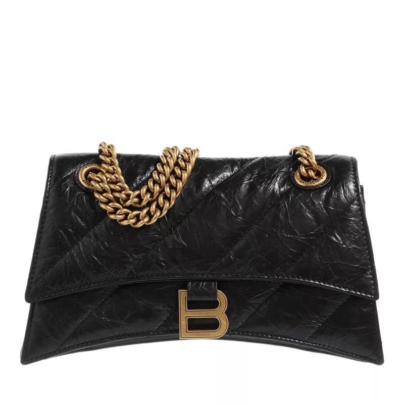 Balenciaga Schultertasche - Crush Small Bag With Chain Quilted - Gr. unisize - in Schwarz - für Damen von Balenciaga