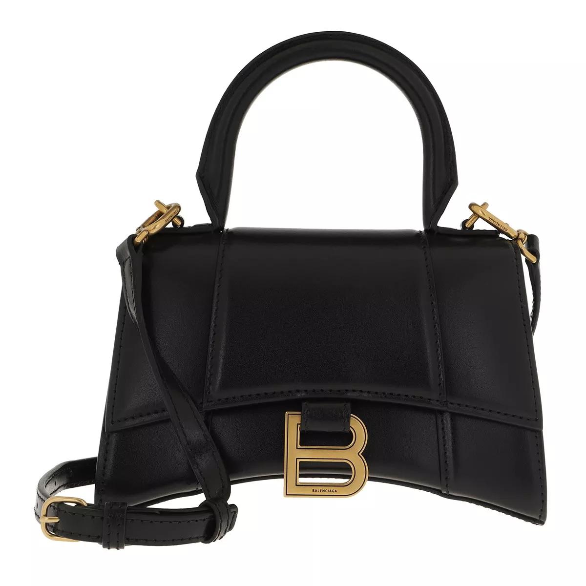 Balenciaga Schultertasche - Hourglass Top Han Extra Small - Gr. unisize - in Schwarz - für Damen von Balenciaga