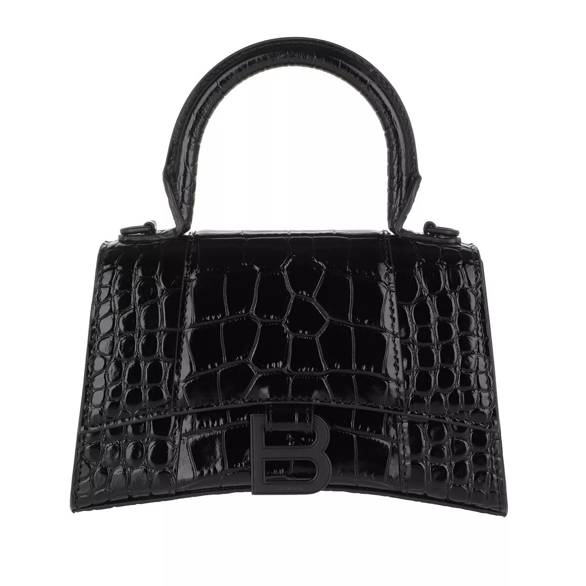 Balenciaga Umhängetasche - Hourglass Top Handle XS Shoulder Bag - Gr. unisize - in Schwarz - für Damen von Balenciaga