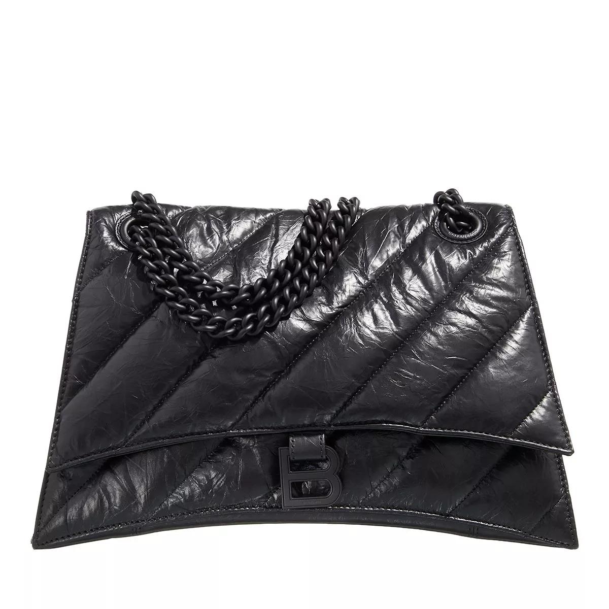 Balenciaga Schultertasche - Medium Crush Chain Bag - Gr. unisize - in Schwarz - für Damen von Balenciaga