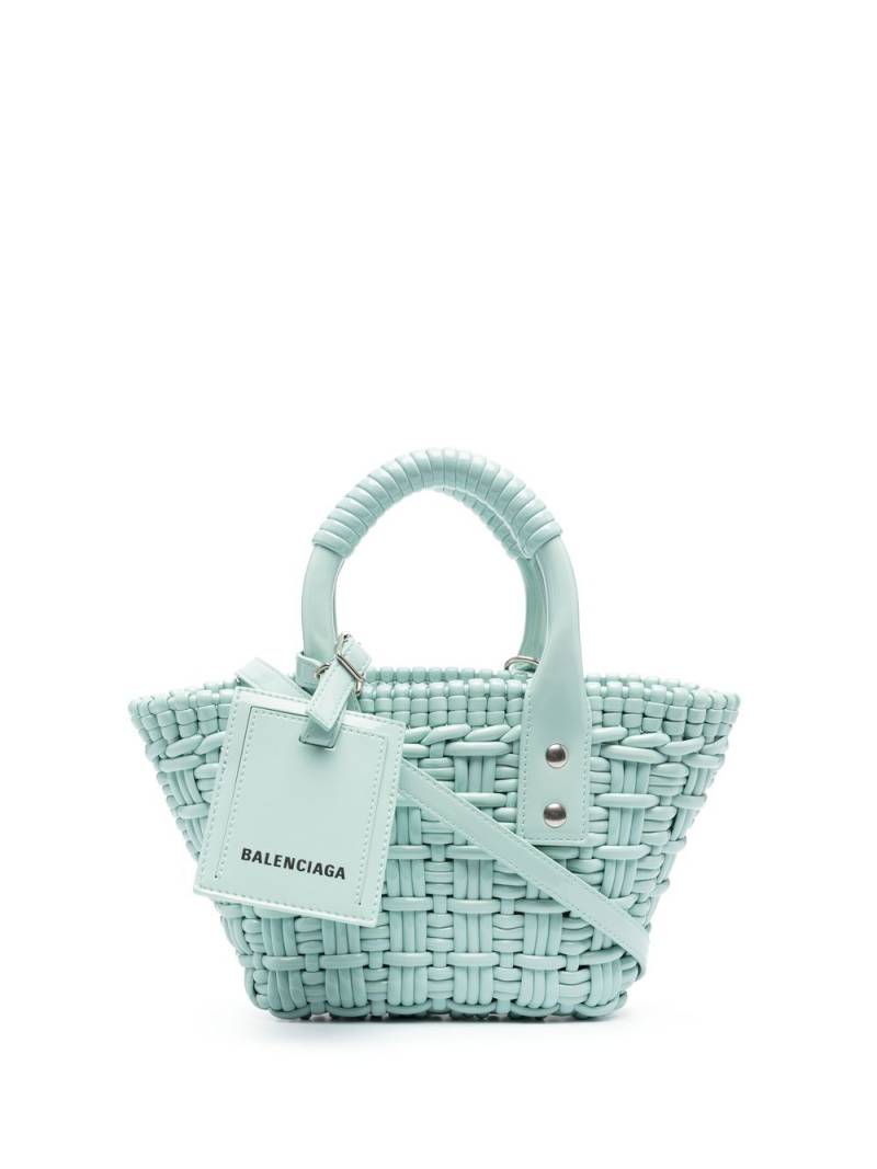 Balenciaga XXS Bistro basket tote bag - Blue von Balenciaga