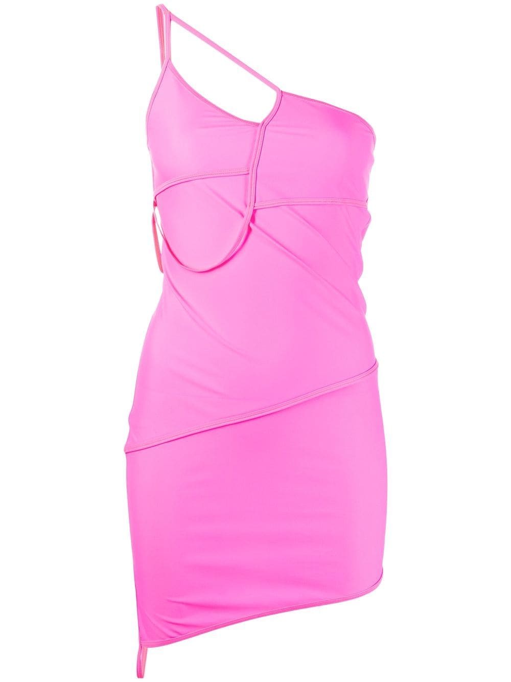 Balenciaga asymmetric-panelled bodycon dress - Pink von Balenciaga