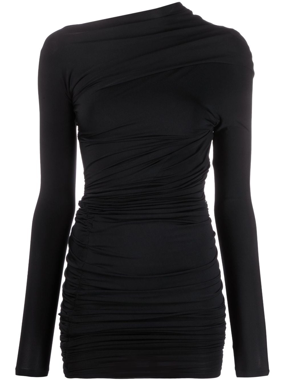 Balenciaga Twisted asymmetric minidress - Black von Balenciaga