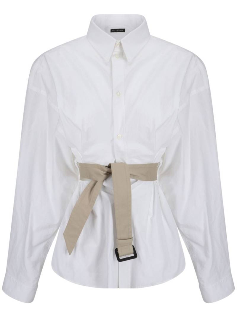 Balenciaga belted shirt - White von Balenciaga