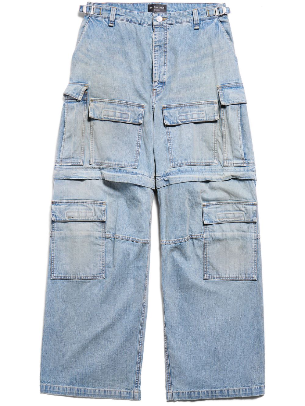 Balenciaga cargo wide-leg jeans - Blue von Balenciaga