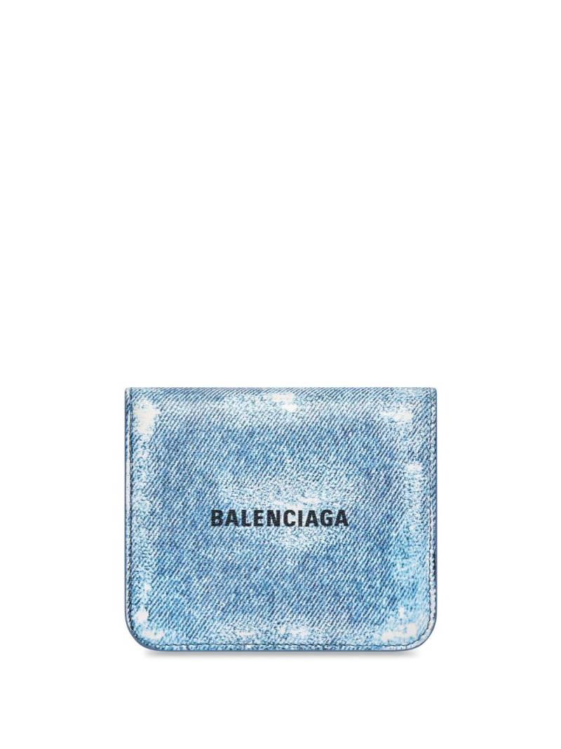 Balenciaga cash mini wallet - Blue von Balenciaga