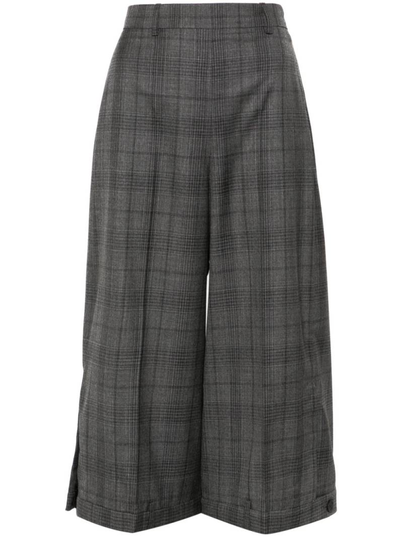 Balenciaga plaid-check cropped trousers - Grey von Balenciaga