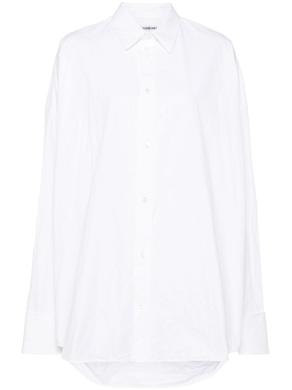 Balenciaga crinkled cotton shirt - White von Balenciaga