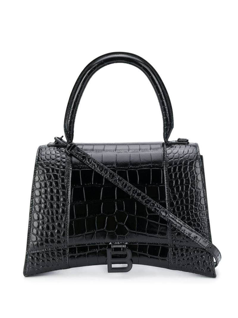 Balenciaga croc embossed effect tote bag - Black von Balenciaga