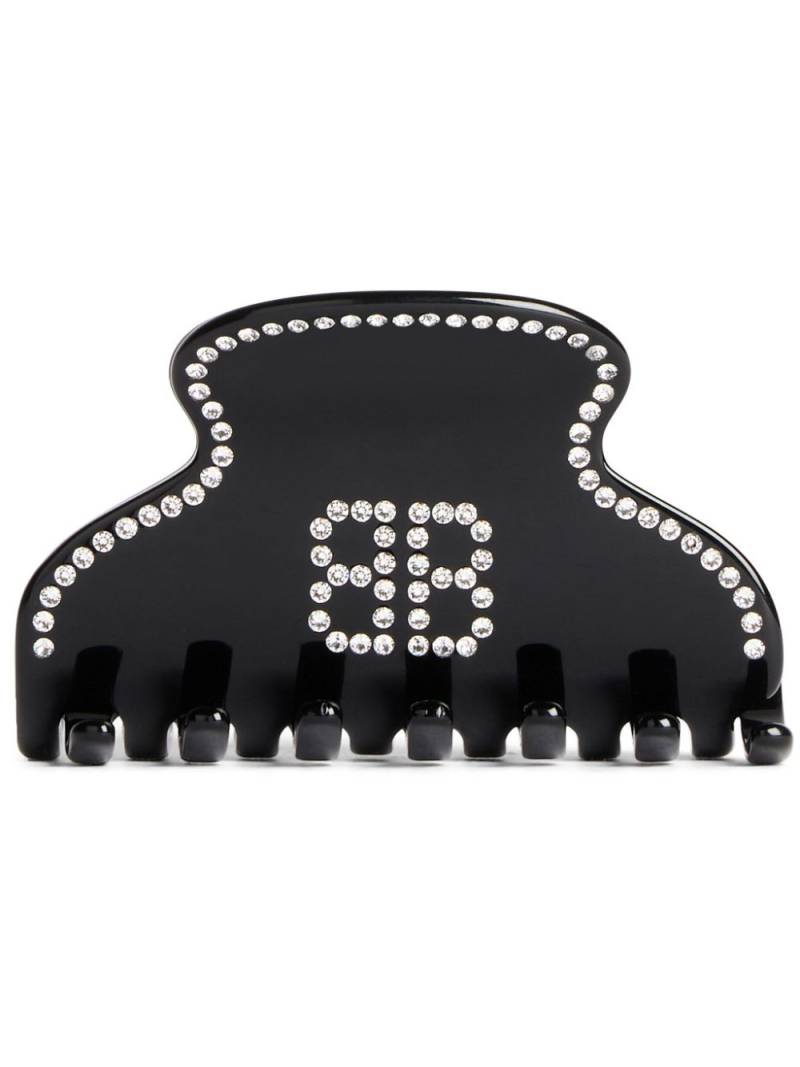 Balenciaga crystal-embellished hair clip - Black von Balenciaga