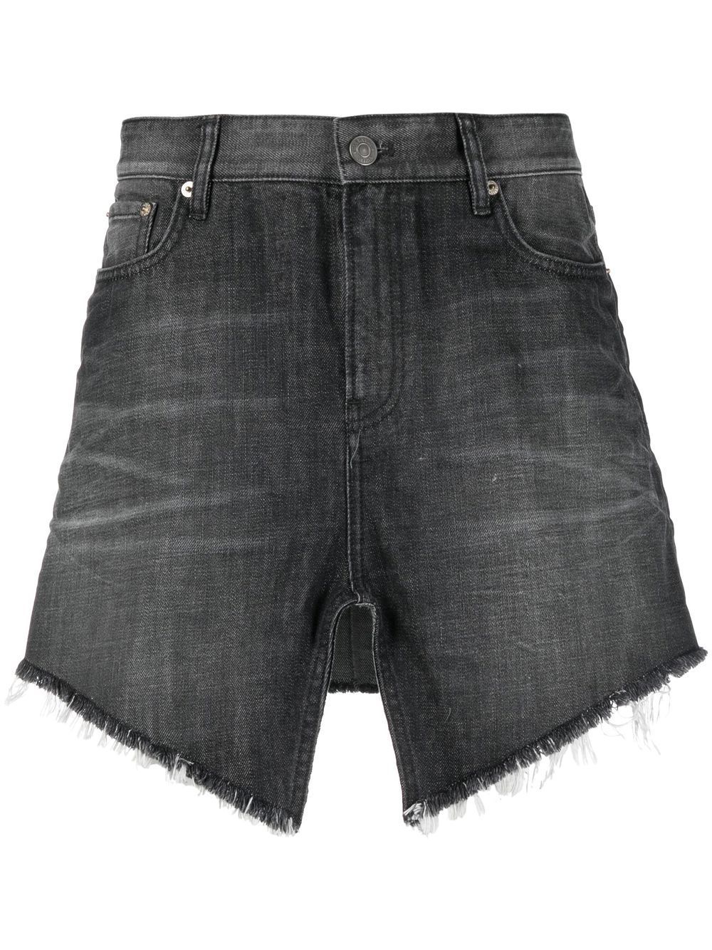 Balenciaga Cut-up denim miniskirt - Black von Balenciaga