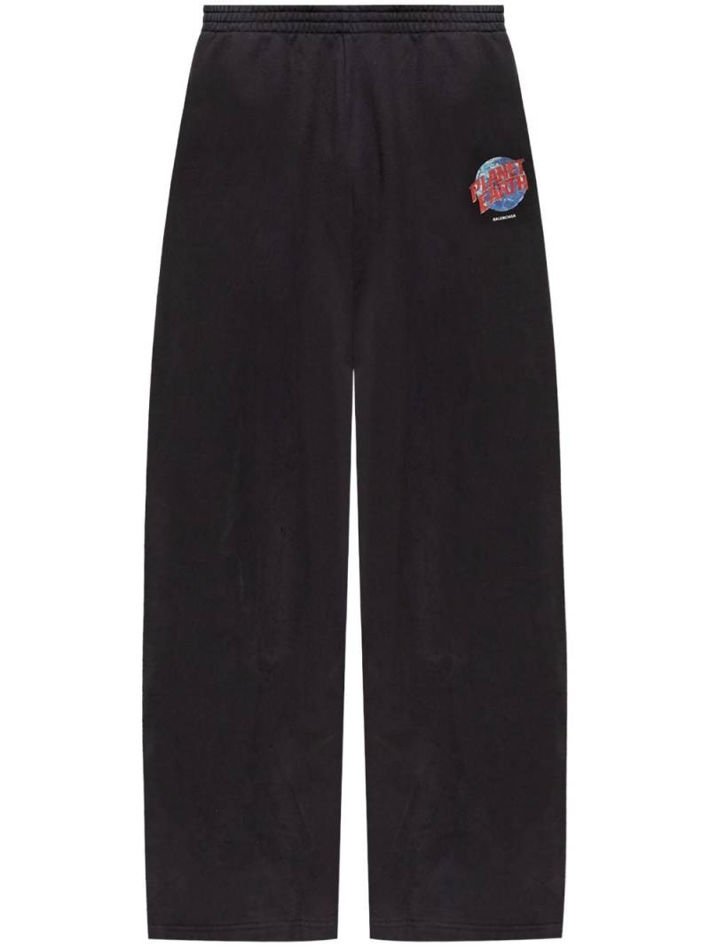 Balenciaga distressed-effect track pants - Black von Balenciaga