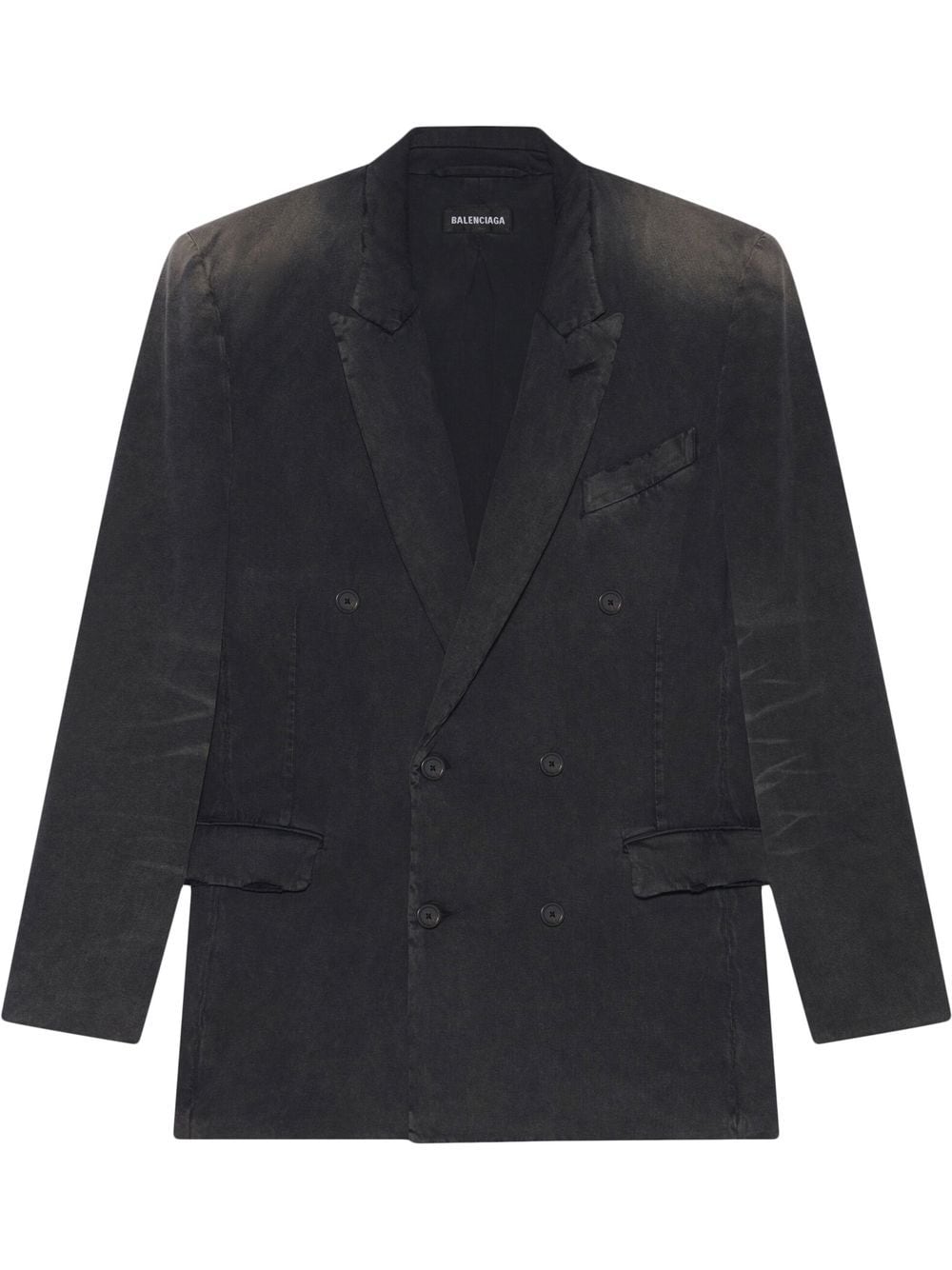 Balenciaga double-breasted cotton blazer - Black von Balenciaga