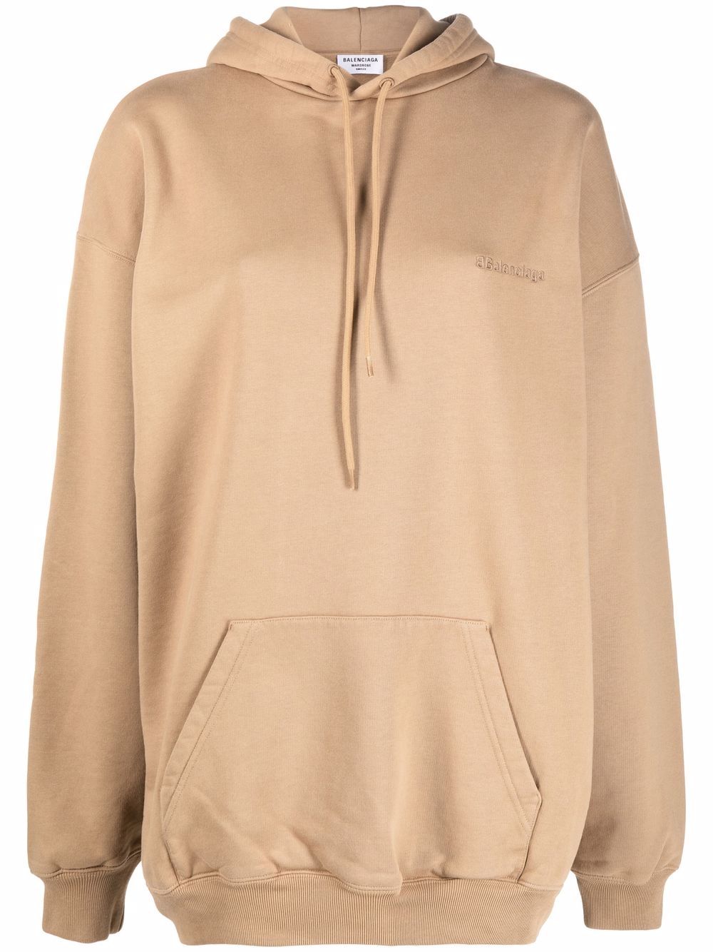 Balenciaga embroidered logo hoodie - Neutrals von Balenciaga