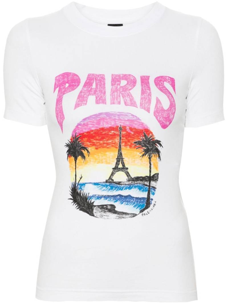 Balenciaga Paris Tropical T-shirt - White von Balenciaga