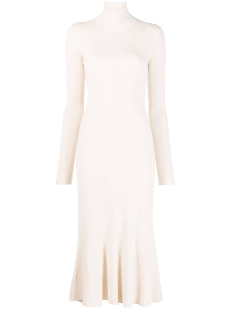 Balenciaga high-neck knitted midi dress - Neutrals von Balenciaga