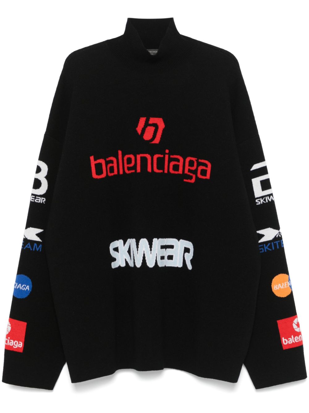 Balenciaga high-neck long-sleeve sweater - Black von Balenciaga