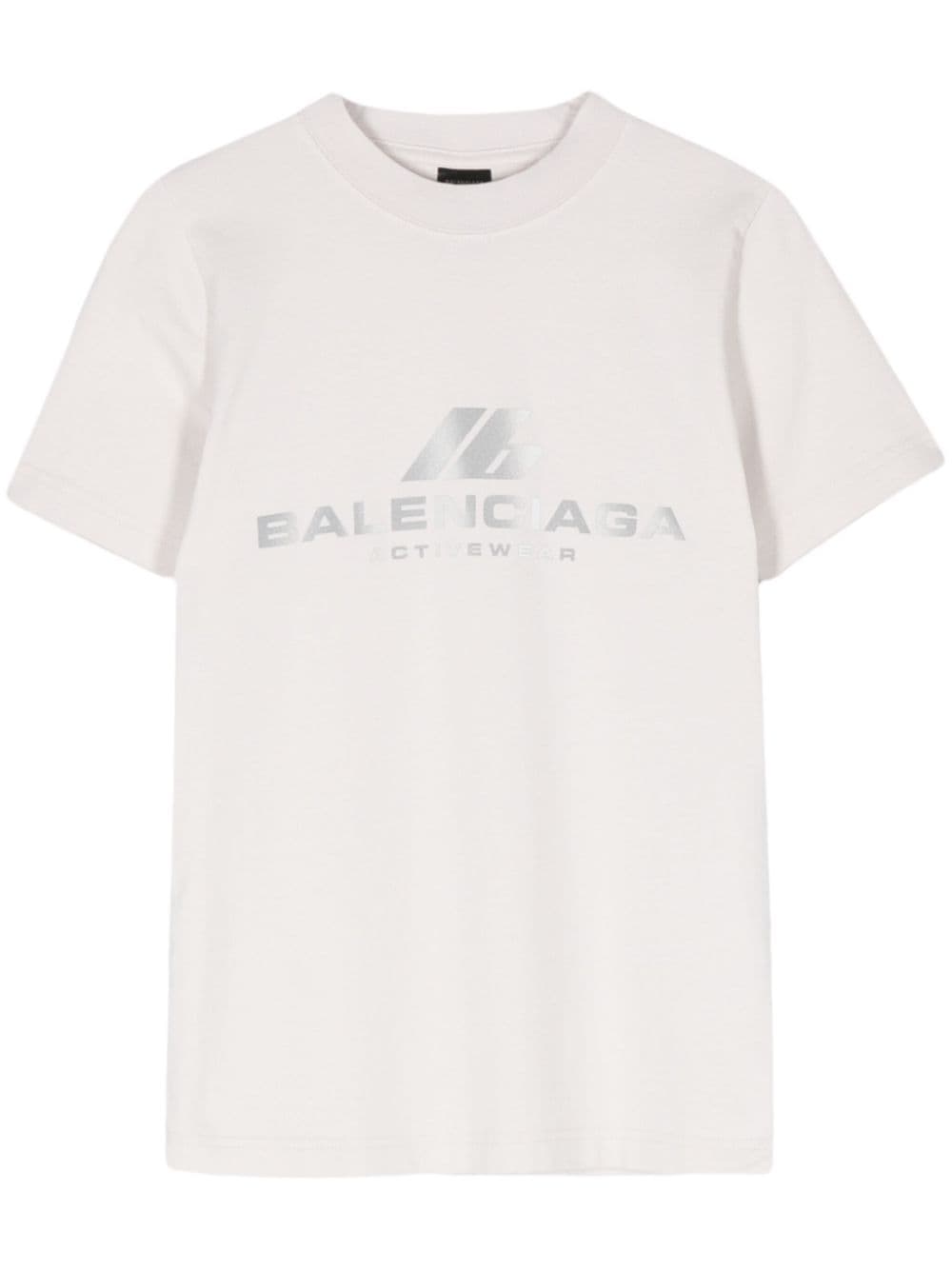Balenciaga holographic logo t-shirt - Grey von Balenciaga