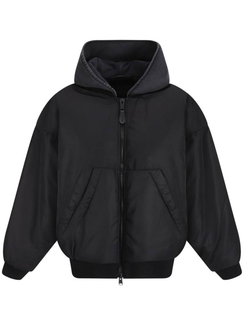 Balenciaga hooded bomber jacket - Black von Balenciaga