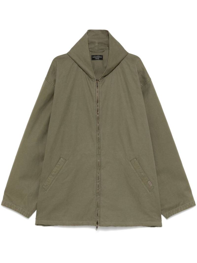 Balenciaga hooded zip-up jacket - Green von Balenciaga