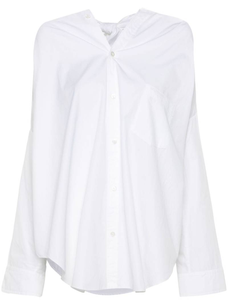 Balenciaga pussy-bow collar cotton shirt - White von Balenciaga