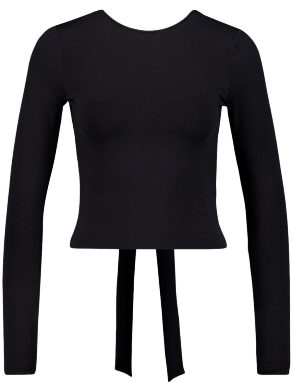 Balenciaga knot-detail long-sleeved top - Black von Balenciaga