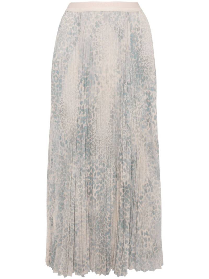 Balenciaga lace-trim midi skirt - Blue von Balenciaga