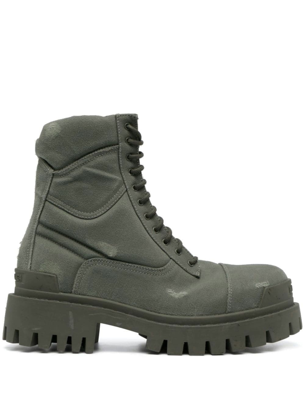 Balenciaga lace-up combat boots - Grey von Balenciaga