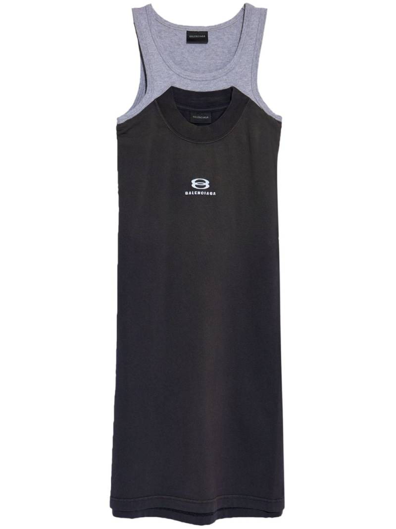 Balenciaga layered sleeveless dress - Black von Balenciaga