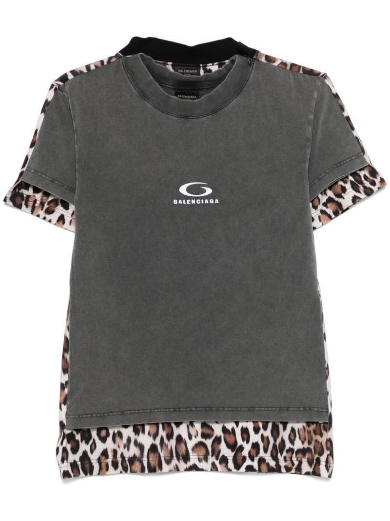 Balenciaga leopard-print T-shirt - Brown von Balenciaga