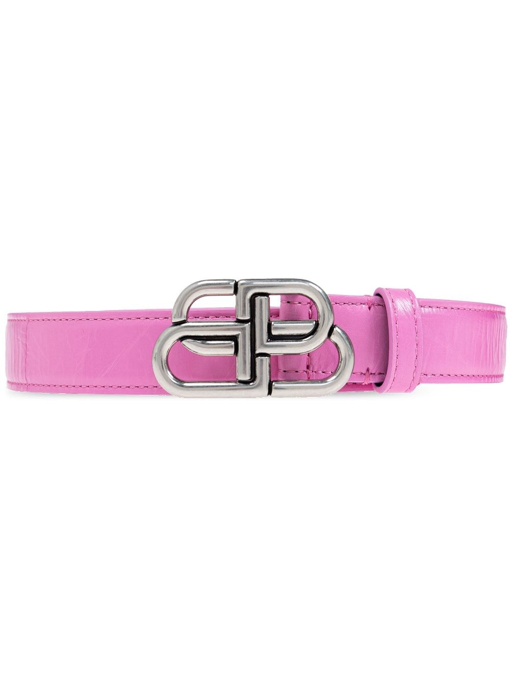 Balenciaga logo buckle belt - Pink von Balenciaga