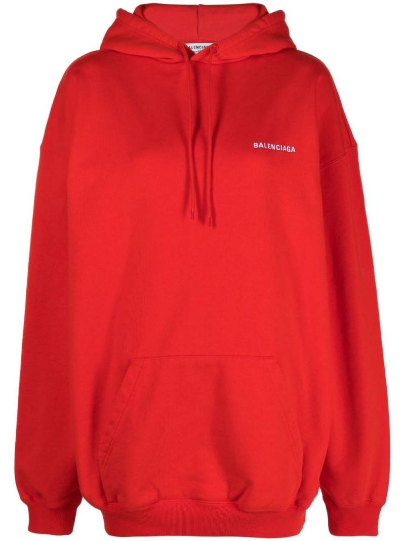 Balenciaga logo-embroidered oversize hoodie von Balenciaga