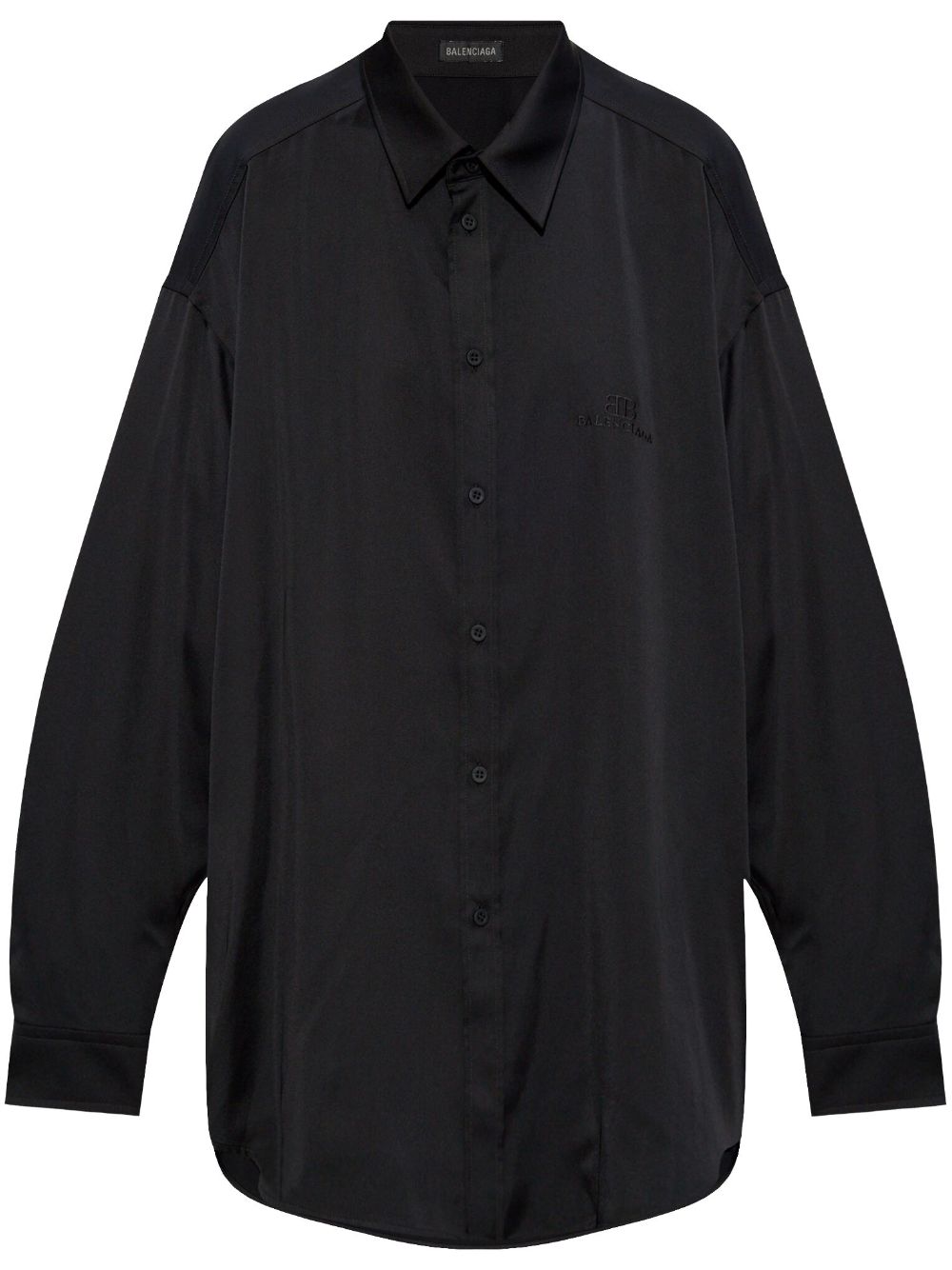 Balenciaga logo-embroidered shirt - Black von Balenciaga