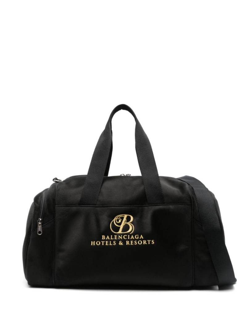 Balenciaga logo-embroidered tote bag - Black von Balenciaga