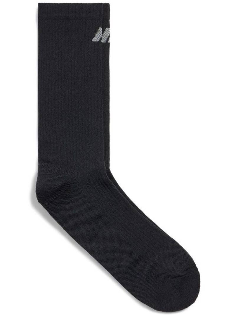 Balenciaga logo-intarsia socks - Black von Balenciaga