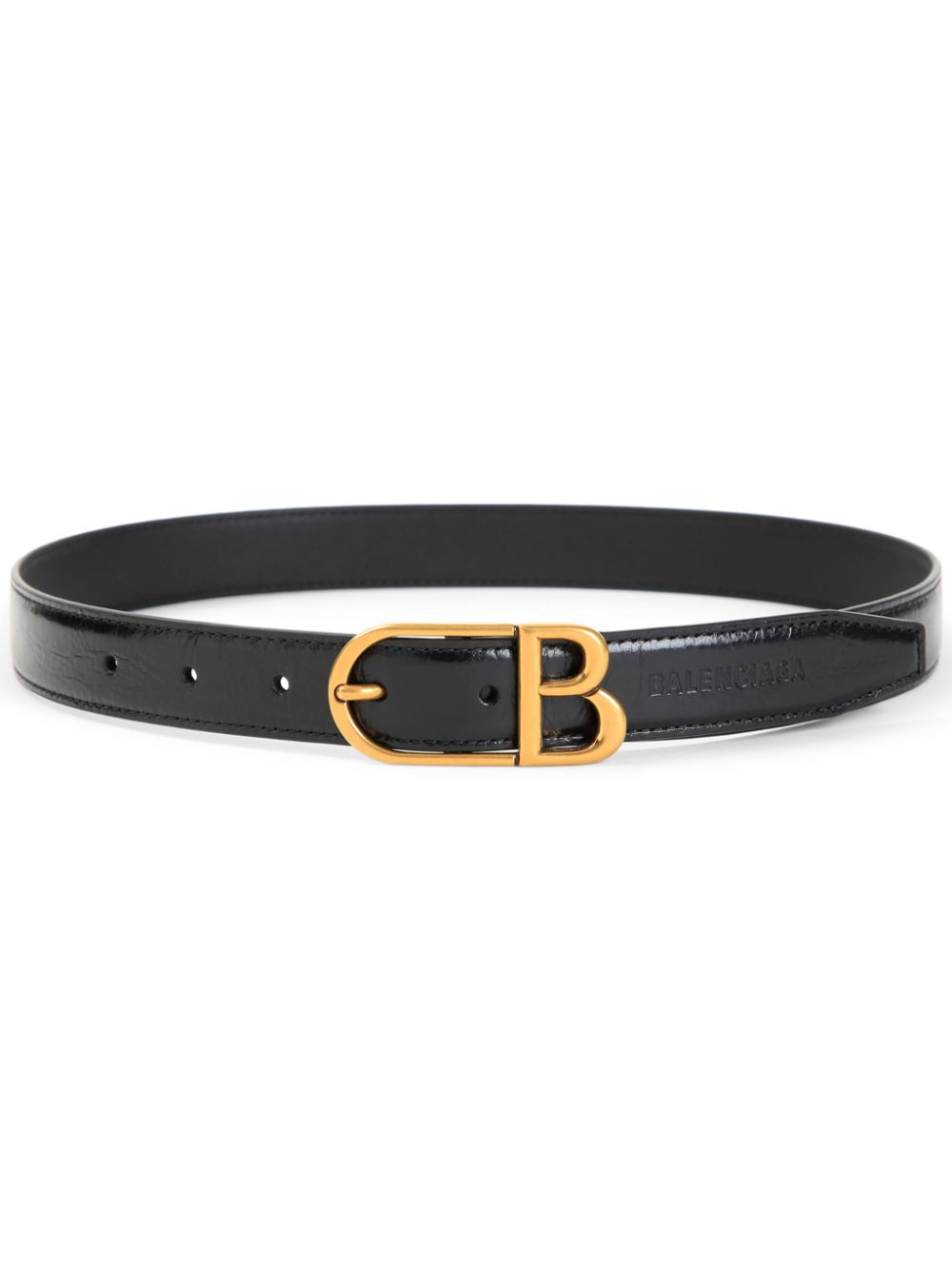 Balenciaga logo-plaque belt - Black von Balenciaga