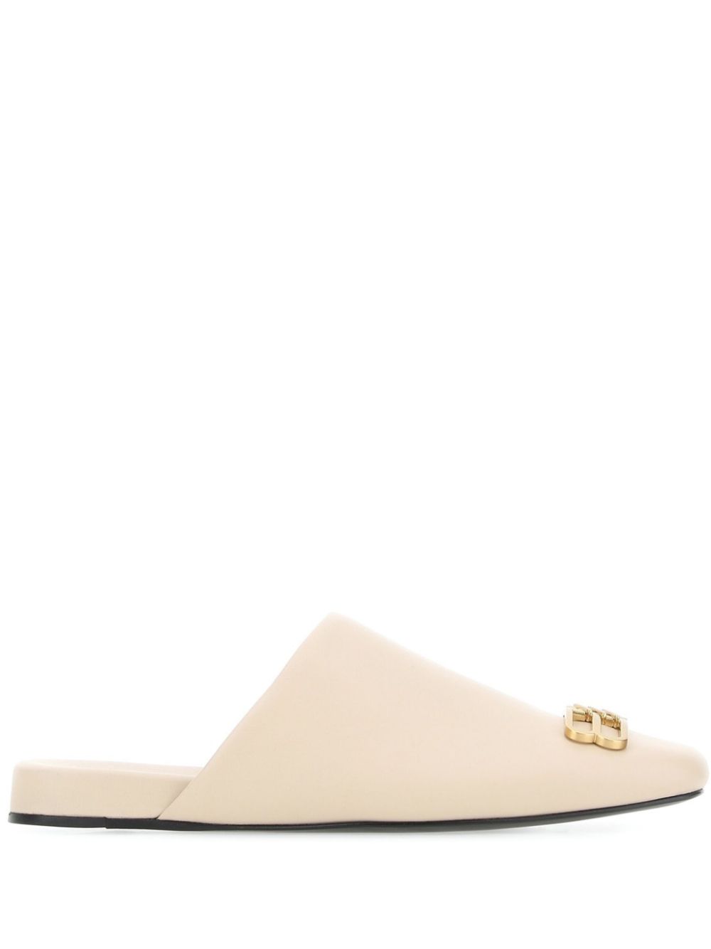 Balenciaga logo-plaque slippers - Neutrals von Balenciaga