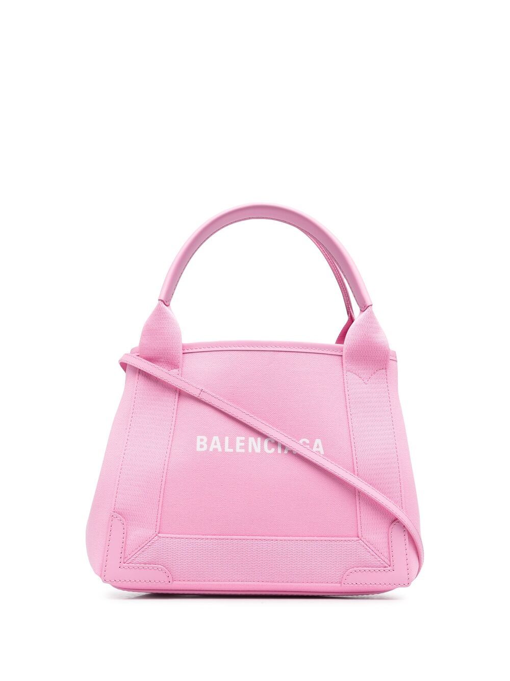 Balenciaga logo-print canvas tote - Pink von Balenciaga