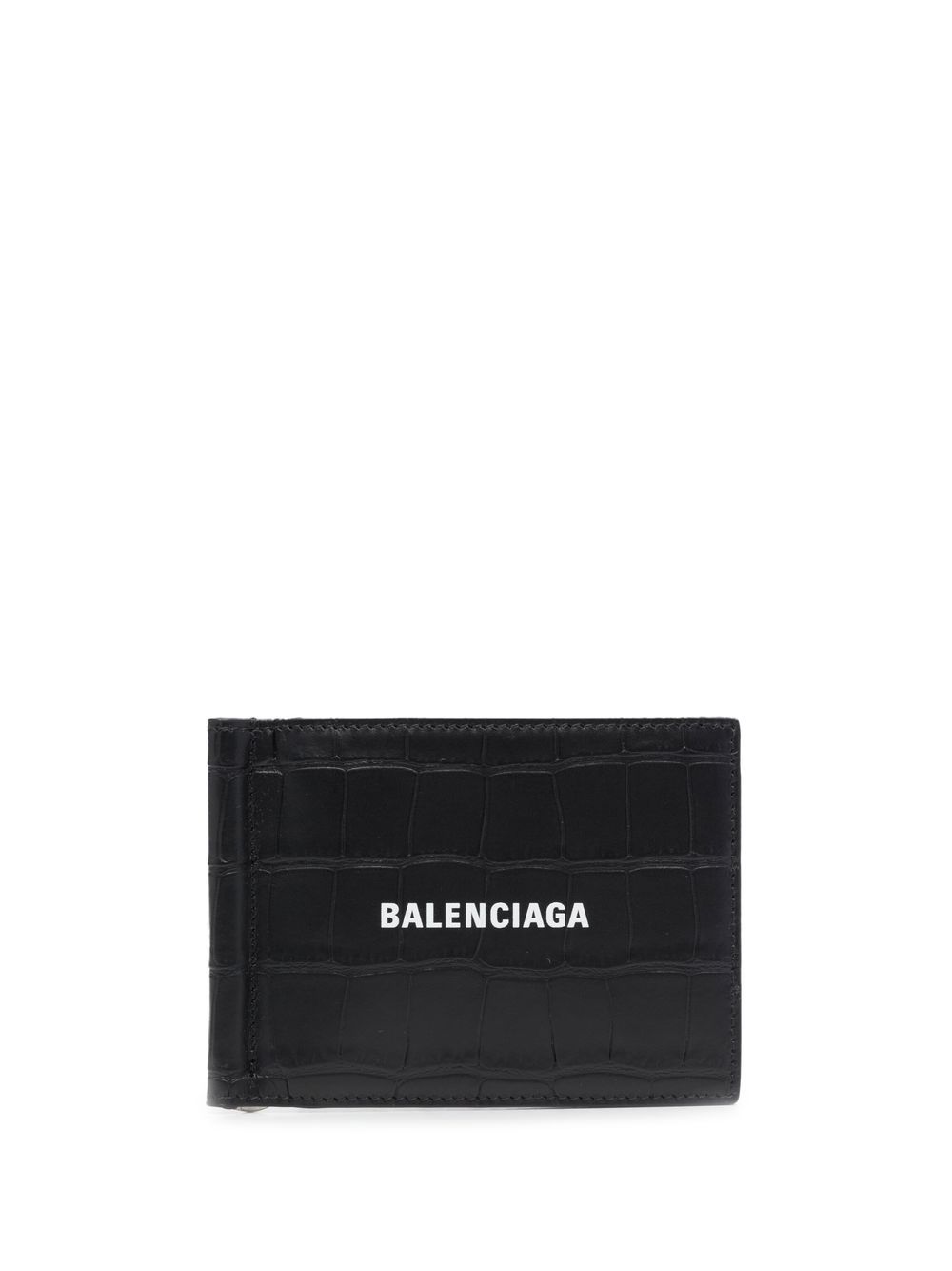 Balenciaga logo-print cardholder - Black von Balenciaga