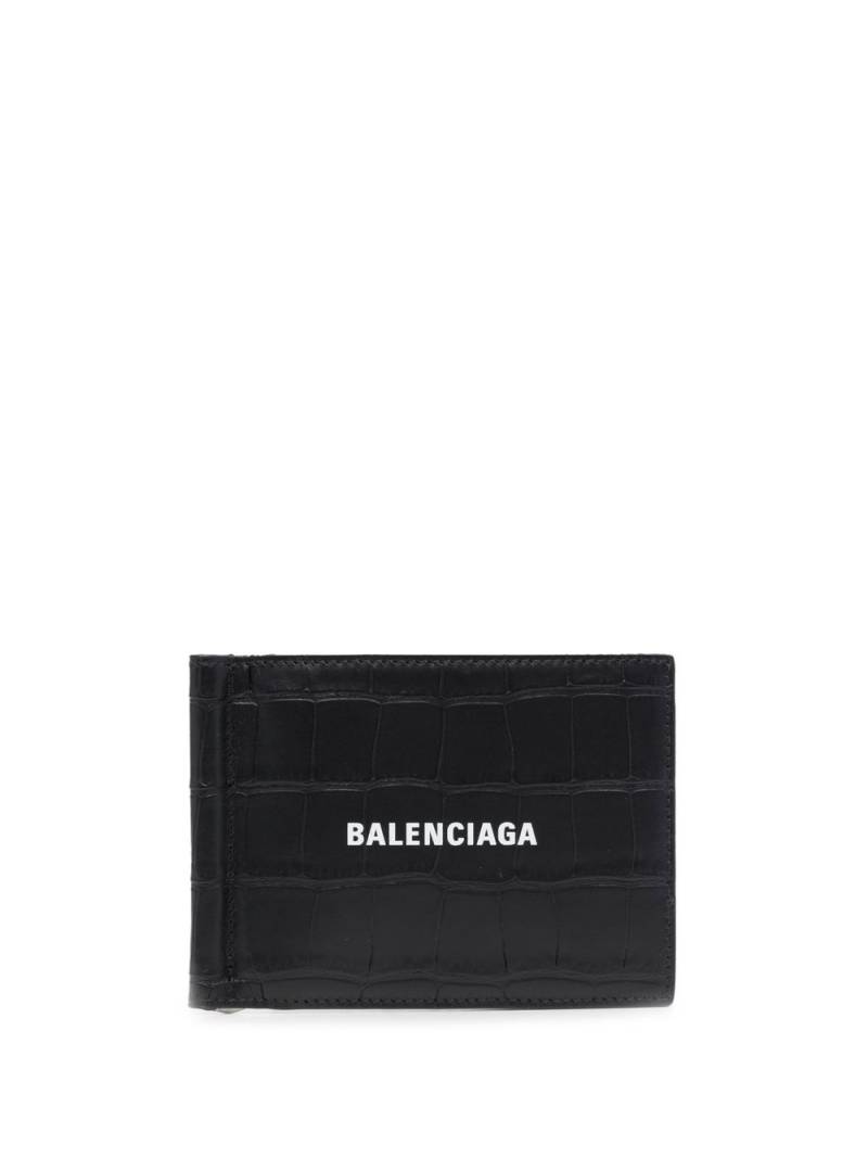 Balenciaga logo-print cardholder - Black von Balenciaga