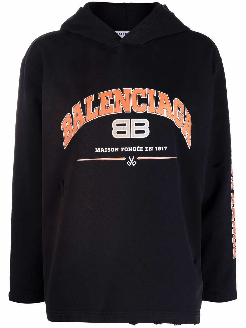 Balenciaga Maison cropped hoodie - Black von Balenciaga